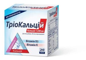 TrioCalci (vitamin D3, K, calcium) 1200 mg. sachets №20