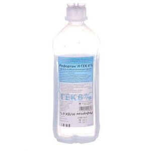 Refortan N GEK (hydroxyethyl starch) solution for infusion 6% 500 ml. №1 vial