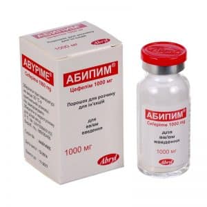 Сefepime powder (Abipim) for injections 1000 mg. №1