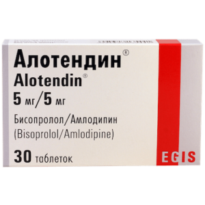 Alotendin (bisoprolol) tablets 5/5 mg. №30