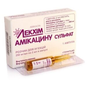 Amikacin sulfate solution 250 mg/ml. 2 ml. ampoules №1