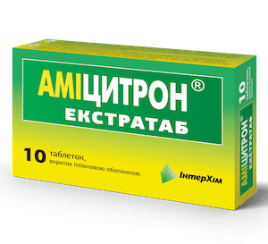 Amicitron (paracetamol) Extratab coated tablets №10