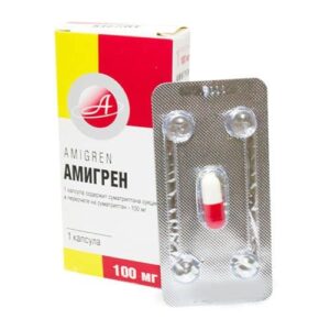 Amigren (sumatriptan) capsules 100 mg. №1