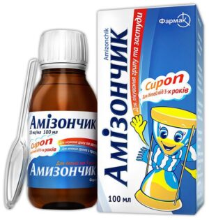 Amizonchik (enisamium iodide) syrup 10 mg/ml. 100 ml.