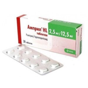 Ampril (Ramipril) HL tablets 2.5 mg/12.5 mg. №30