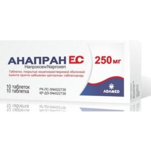 Anapran (naproxen) enteric tablets 250 mg. №10