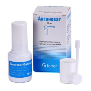 Anginovag (dequalinium chloride) oral spray 20 ml.