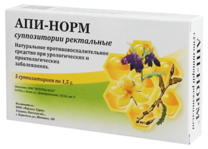 Api-Norm (activated propolis extract) rectal suppositories №5