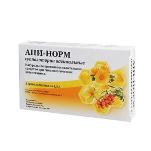 Api-Norm (activated propolis extract) vaginal suppositories №5