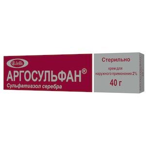 Argosulfan (silver sulfathiazole) cream 2% 40 g.