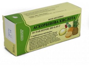 Ascorbic acid (ascorbic acіd) chewing tablets 50 mg. №50