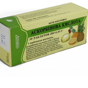 Ascorbic acid (ascorbic acіd) chewing tablets 50 mg. №50