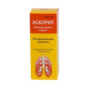 Ascoril (salbutamol sulfate equivalent) cough syrup 100 ml.