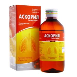 Ascoril (salbutamol sulfate) cough syrup 200 ml.