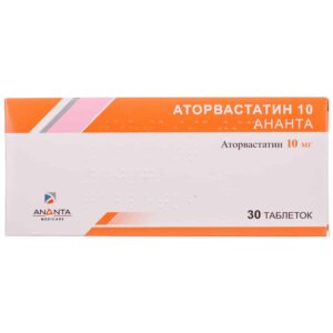 Atorvastatin (atorvastatin) Ananta coated tablets 10 mg. №30