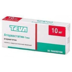 Atorvastatin-TEVA (atorvastatin)coated tablets 20 mg. №30