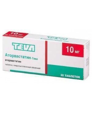 Atorvastatin-TEVA (atorvastatin)coated tablets 20 mg. №30