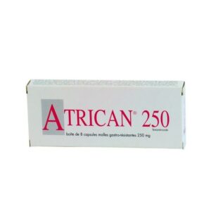 Atrican ( tenonitrozole) enteric capsules 250 mg. N8