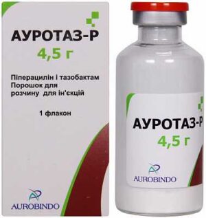 Aurotaz (piperacillin) powder for solution for injections 4.5 g. №1 vial