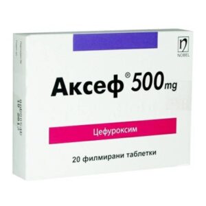 Axsef (cefuroxime) coated tablets 500 mg. №20