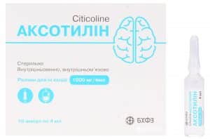 Axotilin (citicoline) solution for injections 1000 mg/4 ml. 4 ml. ampoules №10