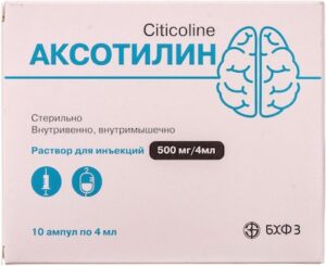 Axotilin (citicoline)solution for injections 500 mg/4 ml. 4 ml. ampoules №10