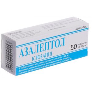 Azaleptol (Clozapine) tablets 0.1 №50