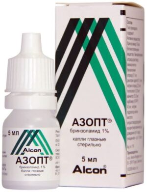 Azopt (brinzolamid) eye drops 1% 5 ml.