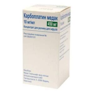 Carboplatin Medak (karboplatin) concentrate for infusions 10 mg/ml. 45 ml. vial №1