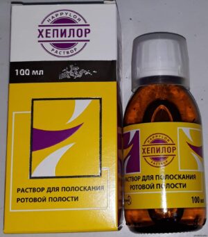 Chepilor (hexetidine) solution oral 100 ml.