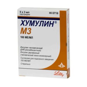 Chumulin M3 (insulin) suspension for injections 100 IU/ml. 3 ml. cartridge №5