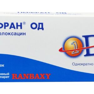 Cifran OD (ciprofloxacin) tablets with prolonged release 1000 mg. №5