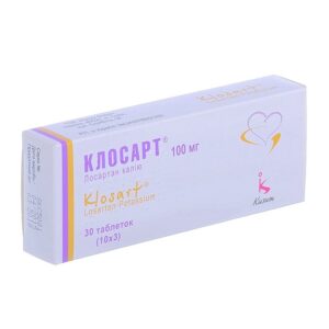 Closart (losartan) coated tablets 100 mg. №30