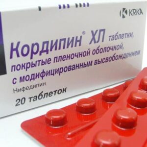 Cordipin XL (nifedipine) tablets with prolonged release 40 mg. №20