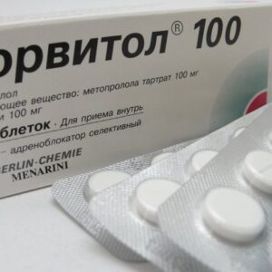 Corvitol-100 (metoprolol) tablets 100 mg. №50