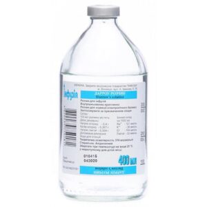 Darrou (sodium chloride, potassium chloride, sodium lactate0 solution for infusions 400 ml. vial