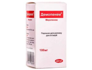 Demopenem (meropenem) powder for solution for injections 1000 mg. vial №1