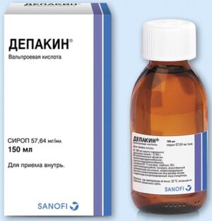 Depakin (sodium valproate) syrup 150 ml.