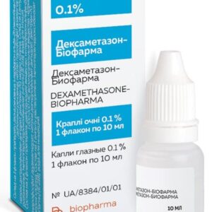 Dexametazon-Biofarma (dexamethasone) eye drops 0.1% 10 ml. plastic vial