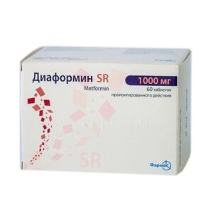 Diaformin SR (metformin) tablets with prolonged release 1000 mg. №60