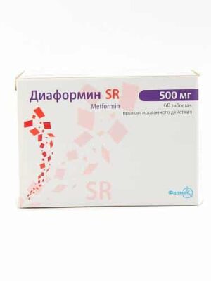 Diaformin SR (metformin) tablets with prolonged release 500 mg. №60