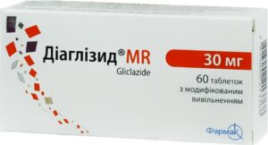 Diaglizid MR (gliclazide) tablets with prolonged release 30 mg. №30