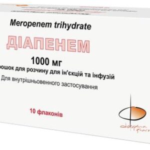 Diapenem powder for solution for injections and infusions 1000 mg. №10