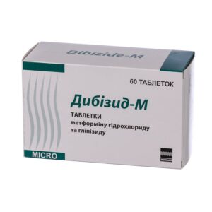 Dibizid-M (metformin hydrochloride and glipizide) tablets №60