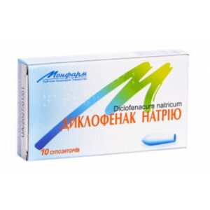 Diclofenak natrium (diclofenac) rectal suppositories 0.05 g. №10