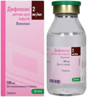 Diflazon (fluconazole) solution for infusions 2 mg/ml. 100 ml. №1 vial