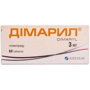 Dimaril (glimepiride) tablets 3 mg. №60