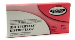 Distreptaza (streptokinase and streptodornase) rectal suppositories 15000ME+1250 IU №6