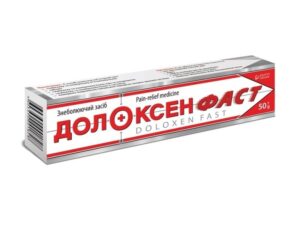 Doloxen Fast (paracetamol, diclofenac sodium) ointment 61.1 mg/g. 50 g. Tube