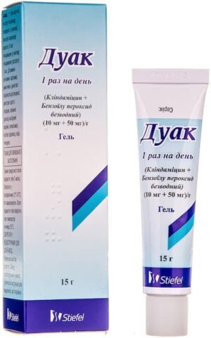 Duak (benzoyl anhydrous peroxide) gel 15 g.